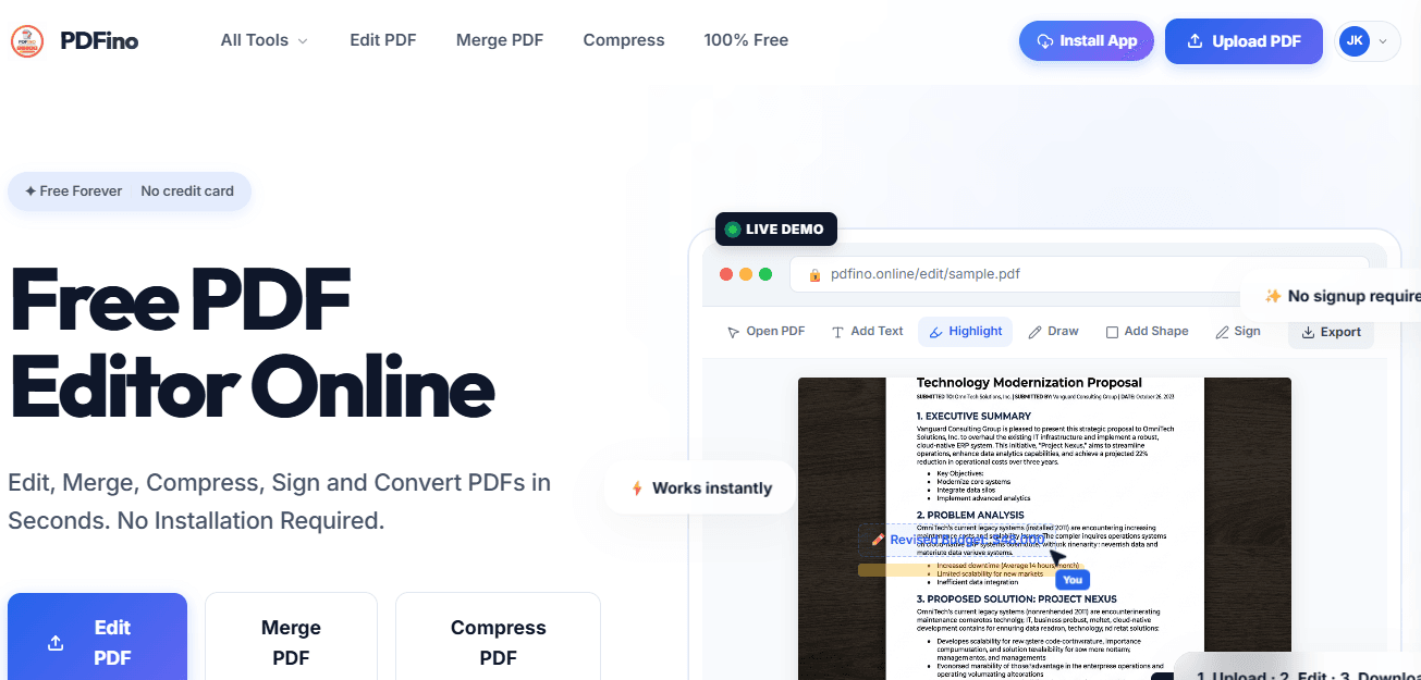 PDFino – AI PDF Editor